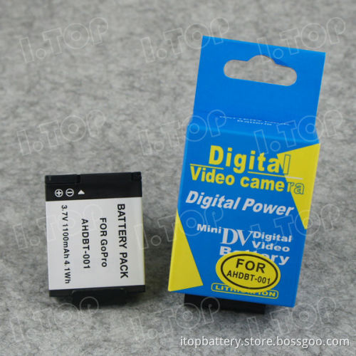 1100mAh AHDBT-001 Battery AHDBT-002 Battery For Gopro HD Hero / Hero 2 Camera Battery